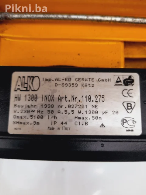 Pumpa za vodu AL-KO 1300 wati pumpe elektro motori elektromotori