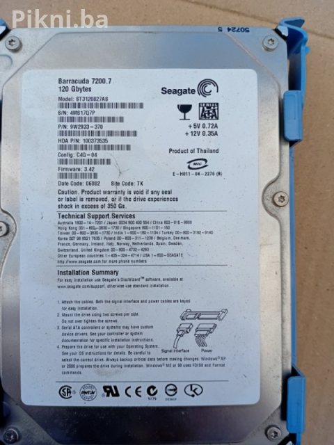 2x Hard Disk (HDD) SATA - WD 80GB + Seagate 120GB - Povoljno 8