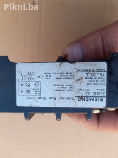 SIEMENS Termalna Relejna Zaštita 3UA12 03 (16-32A) Made in Germa 5