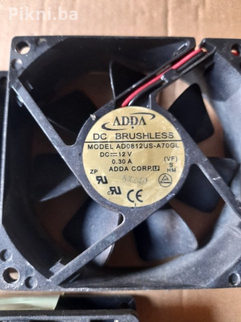 Set od 3x DC Ventilatora (Kulera) 80mm - 12V - ADDA / YATE LOON 8