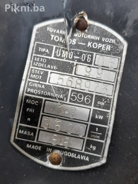 Motor Tomos UMO 06 (1,3 kW) - Od kosačice / pumpu / frezu 9