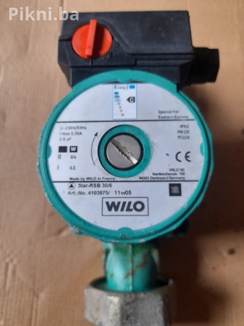 Cirkulacione pumpe za vodu WILO Star-RSB 30/6 centralno grijanje 4