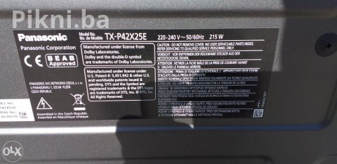 Panasonic VIERA plazma TV TX-P42X25E - 42 inča / 106 cm - Vrhunsk