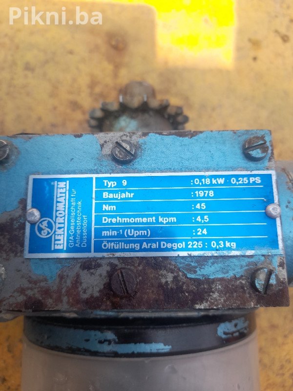 Elektro motor sa puz reduktorom 180w 24 obrtaja