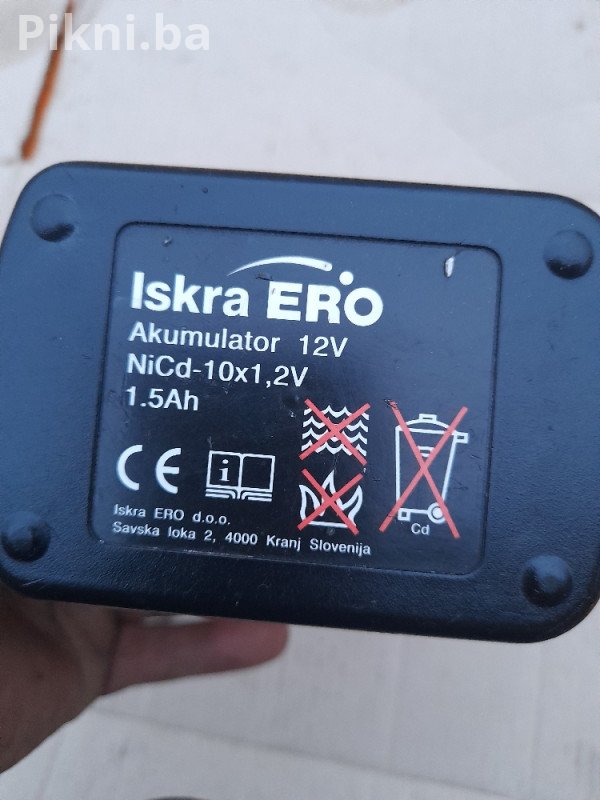 Iskra ERO HB 3120 Aku Bušilica 12V - ZA DIJELOVE - Glava NE RADI!