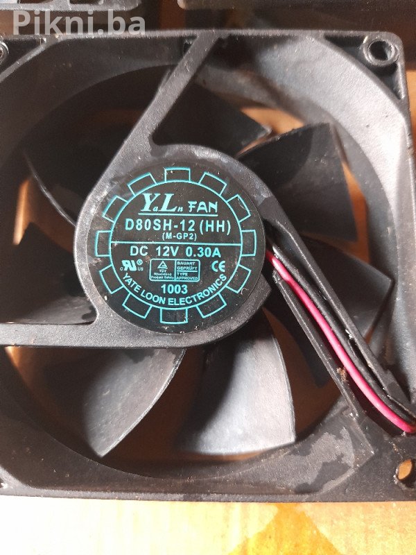 Set od 3x DC Ventilatora (Kulera) 80mm - 12V - ADDA / YATE LOON