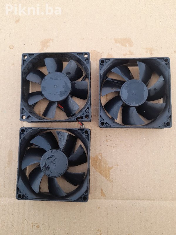 SET 3x Industrijski Ventilator 80x80mm 12V DC - Delta/ADDA - JAKO