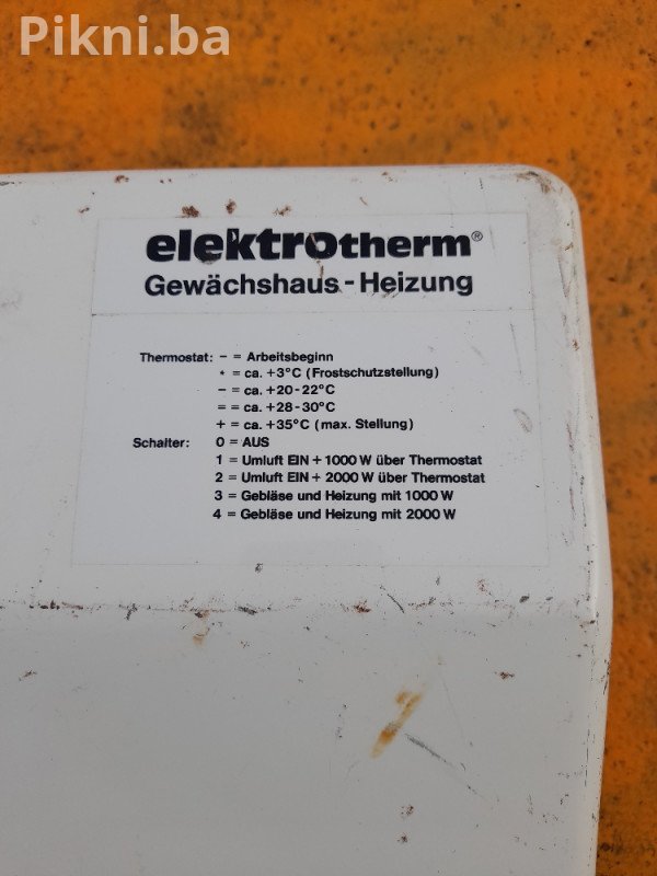 Grujalica konvektor sa ventilatorom 2kw kalorifer Made in germany