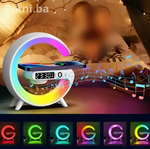 G-Lamp Pametna RGB Lampa | Bluetooth Zvučnik | Bežično Punjenje 7