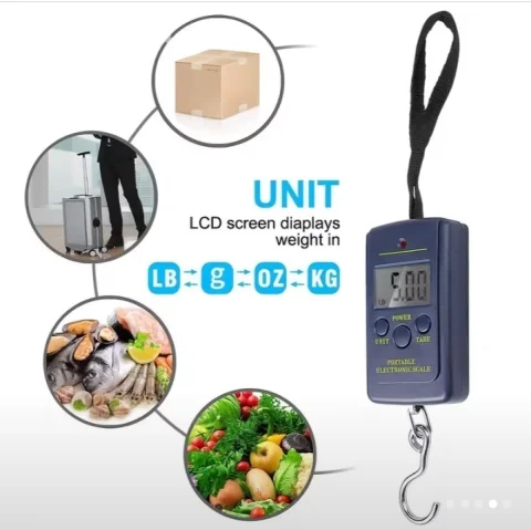 Digitalna viseća vaga do 40kg / Prenosiva (Vaga za prtljag/ribolo 4