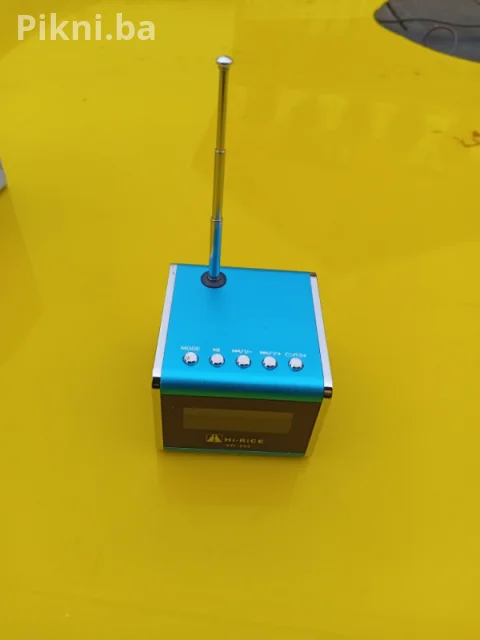 Plavi Mini Hi-Fi Zvučnik / Radio / Alarm HI-RICE SD-502 (Metalno 14