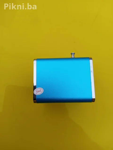 Plavi Mini Hi-Fi Zvučnik / Radio / Alarm HI-RICE SD-502 (Metalno 9