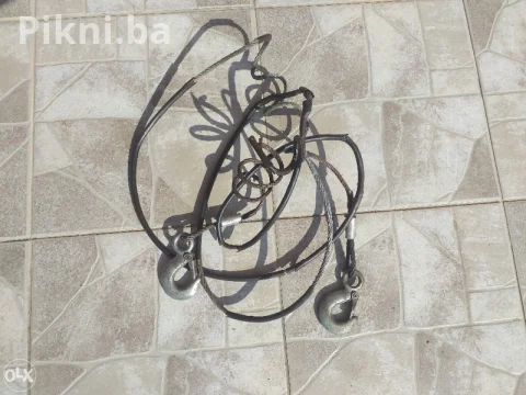 Sajla 6mm za slepanje sa kukama 3,5 metra 6