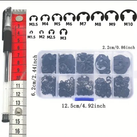 SET 580 E-Osigurača (E-Ring) M1.5-M10 Ugljični Čelik | NOVO 3