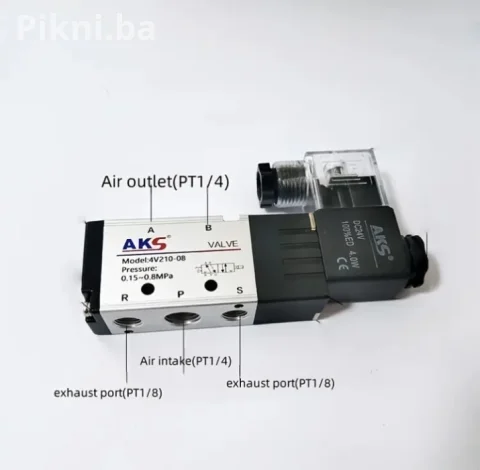 NOVO! Industrijski Pneumatski Solenoidni Ventil 5 2 - 220V 24v 12 50 KM 5