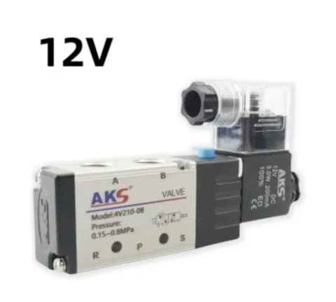 NOVO! Vrhunski Pneumatski Solenoidni Ventil AKS 4V210-08 (12V 24v 7