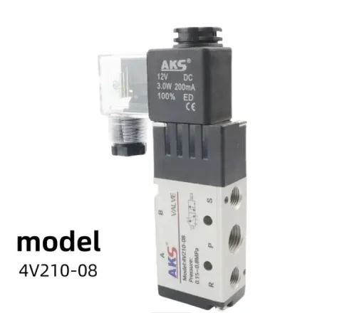 NOVO! Vrhunski Solenoidni Ventil AKS Pneumatik 4V210-08 (24V DC) 6