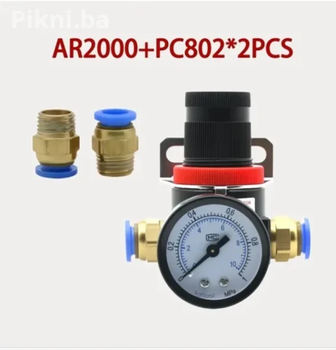 NOVI Pneumatski Regulator Pritiska AR2000 (1/4") - Set za Kompres 6
