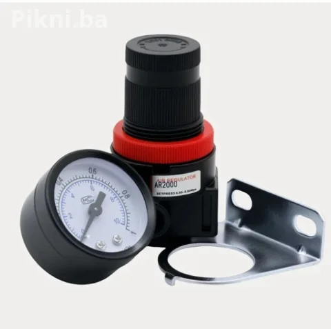 NOVI Pneumatski Regulator Pritiska AR2000 (1/4") - Set za Kompres 5