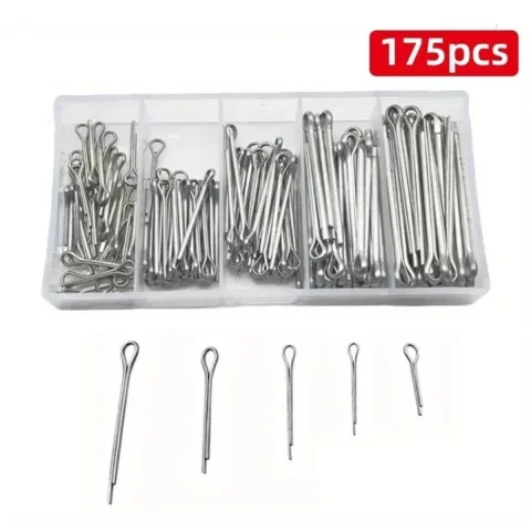 TOP PONUDA! Set 175x Čeličnih RASCJEPKA/OSIGURAČA (SPLIT-PIN) u P 3
