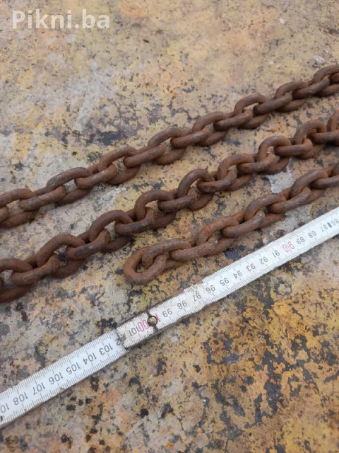 SET 3x MASIVNI Industrijski (LANCI 5 metara) - 10mm Debljina Kari 7
