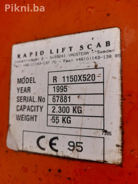 Viljuške RAPID LIFT (Švedska) - Nosivost 2.3 Tone! | Idealno za T 5