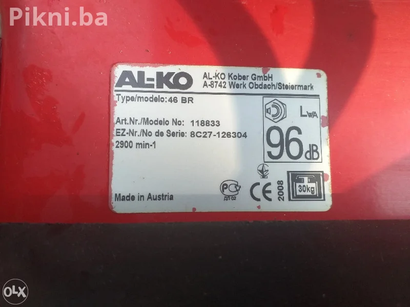 Kosačica AL-KO 46br na benzin sa vucom korpom 4 konja
