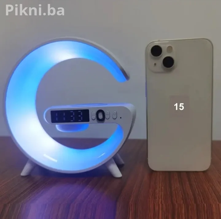 G-Lamp Pametna RGB Lampa | Bluetooth Zvučnik | Bežično Punjenje