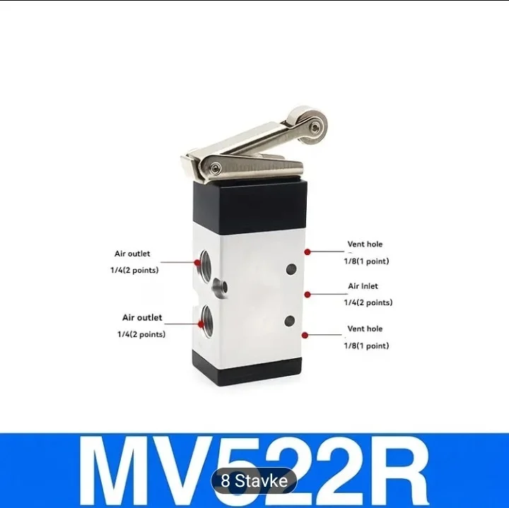 Pneumatski ventil MV522R (2/5-putni) Roler - NOVO