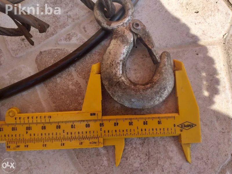 Sajla 6mm za slepanje sa kukama 3,5 metra