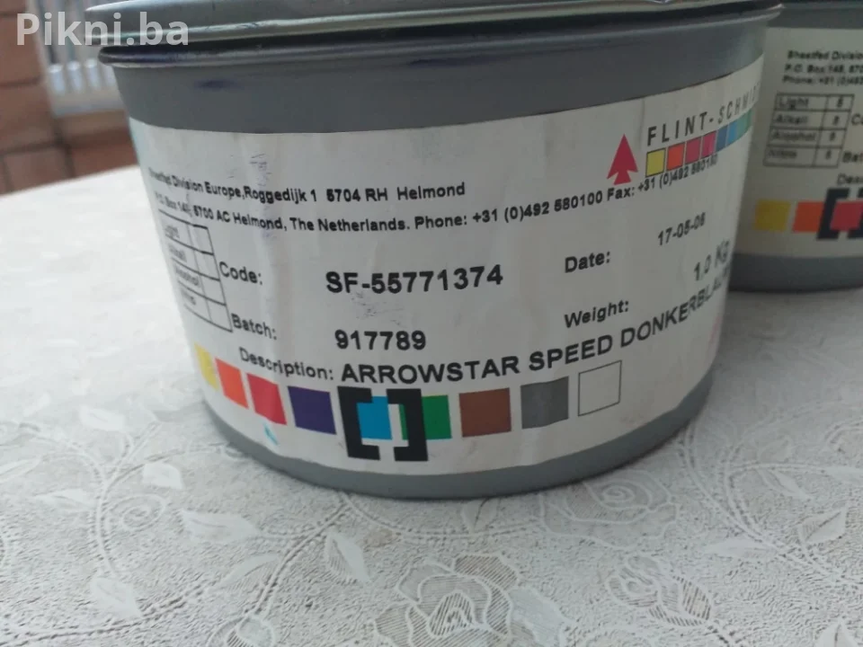 Štamparske boje farbe FLINT-SCHMIDT 1 kg ofset boja