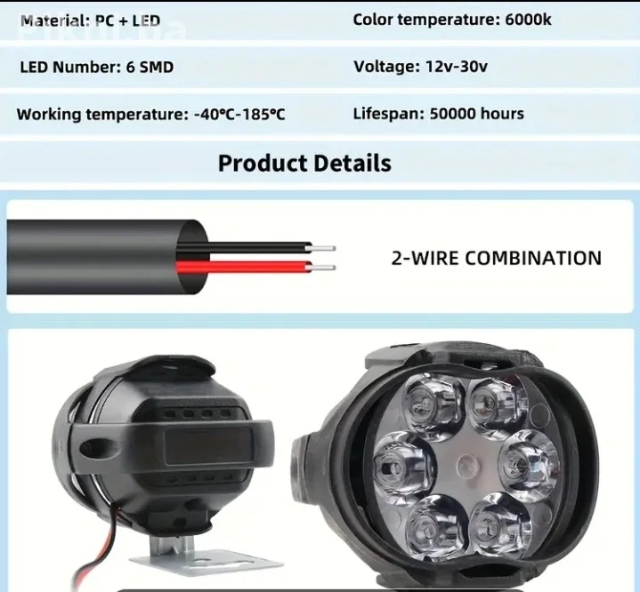 NOVO! Dva 6-LED Pomoćna Svjetla 12V-30V + PREKIDAČ -TOP CIJENA 30