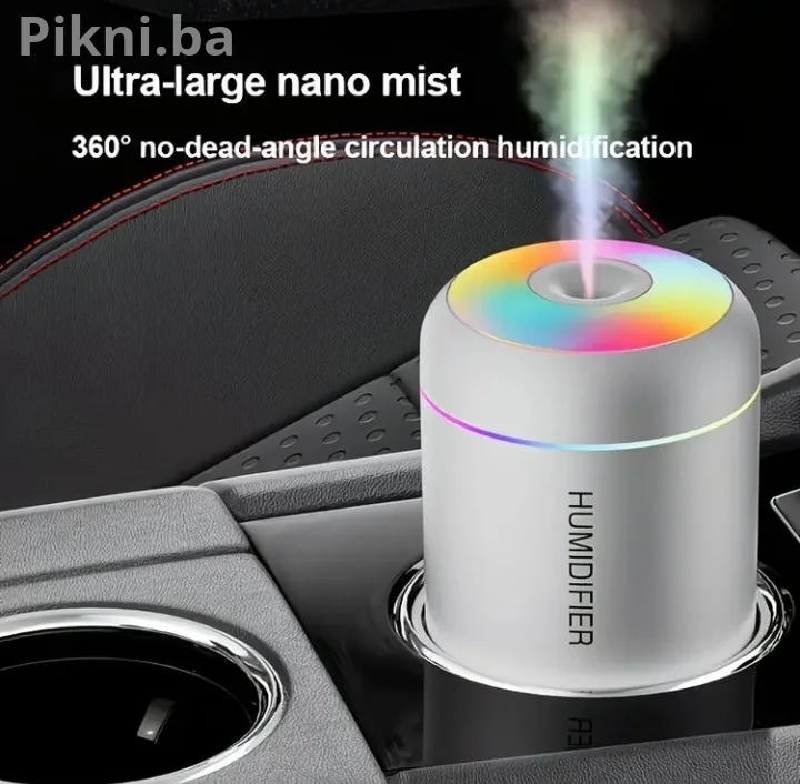 Mini LED ovlaživač zraka i difuzor - RGB svjetlo - BIJELI CRNI