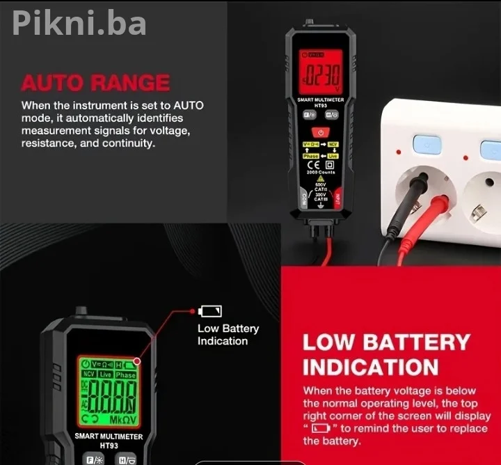 Smart Digitalni Multimetar HT93 - NOVO - Automatski