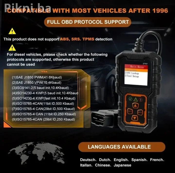 PROFESIONALNI OBD2 Dijagnostički Skener ZF997 - Dijagnostika auta