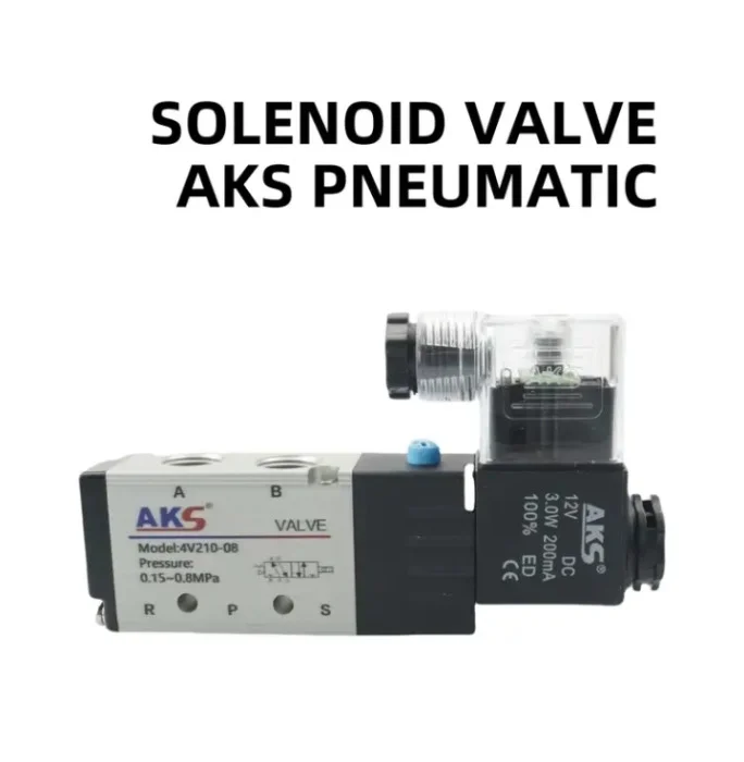 NOVO! Vrhunski Solenoidni Ventil AKS Pneumatik 4V210-08 (24V DC)