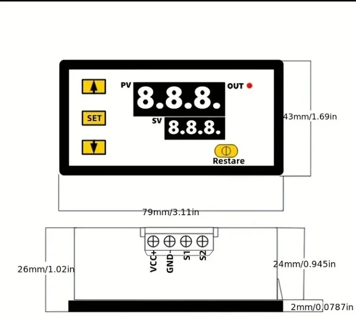 NOVO! Digitalni Termostat W3230 AC 220V / 20A - Industrijska Snag