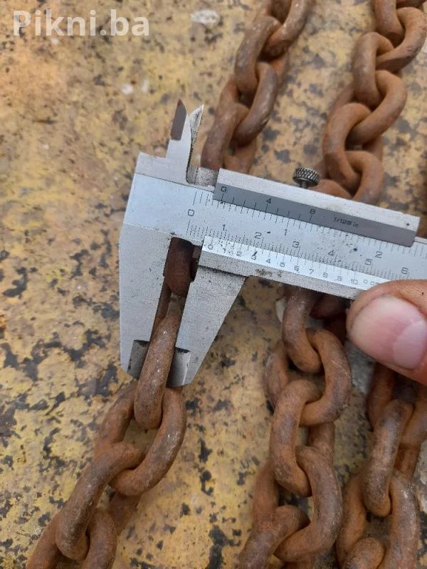 SET 3x MASIVNI Industrijski (LANCI 5 metara) - 10mm Debljina Kari