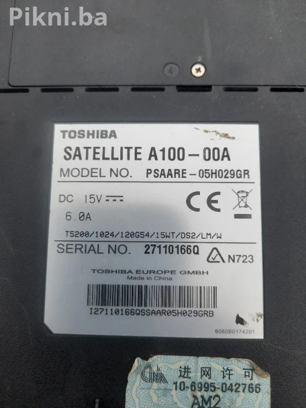 LapTop Toshiba Satellite A100-00A / Za dijelove / Panel 15.4"