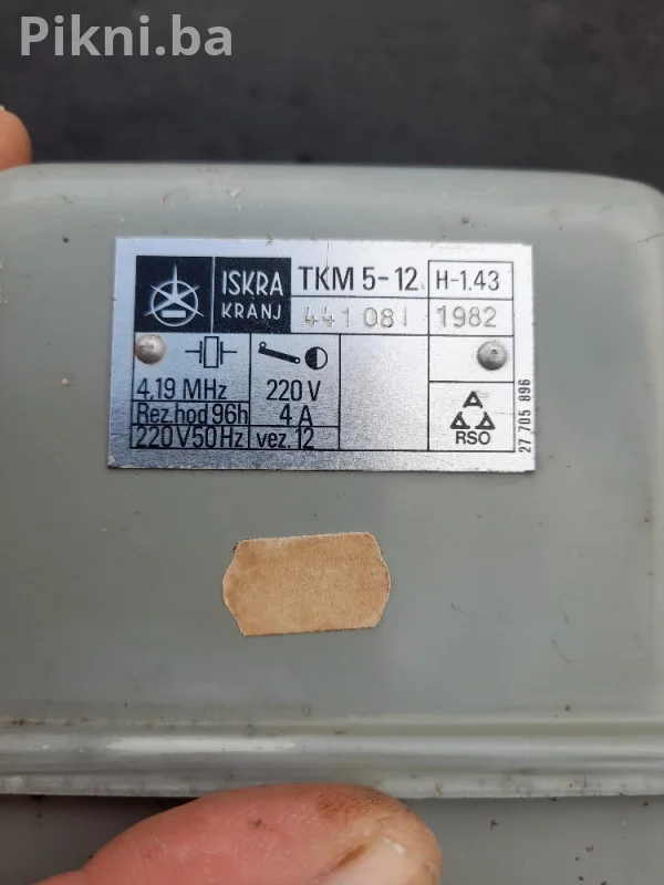 ISKRA Uklopni Sat Tarični/Tjedni Prekidač TKM 5 12 VINTAGE KV