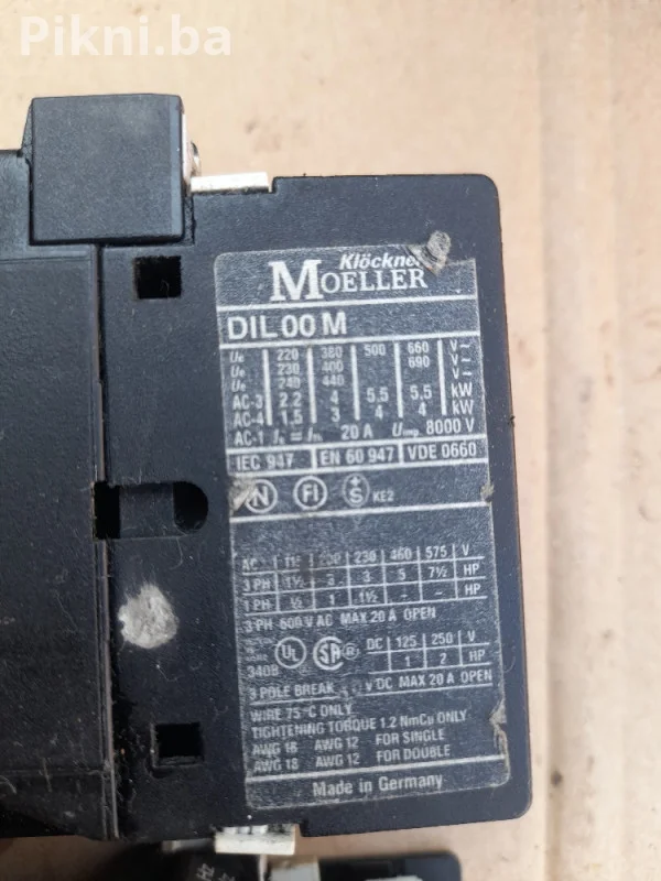 Sklopke / Kontaktori Klockner Moeller 20A 220V (4kW)