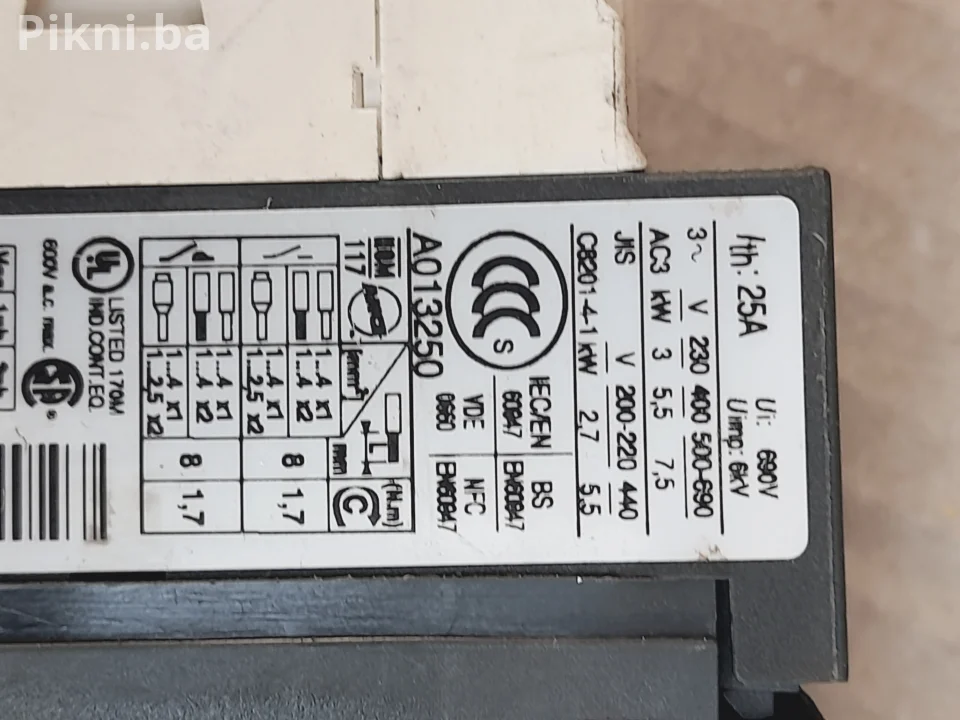 ⚡ Schneider Electric Kontaktor 25A 220v sklopka prekidač LC1D12 sa Murr RC Filterima ⚡