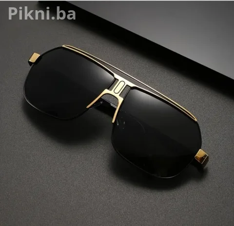 ✨ LUKSUZNI RETRO NAOČALE! Crno-Zlatni Metalni Okvir - VINTAGE Kvadratni Dizajn 7