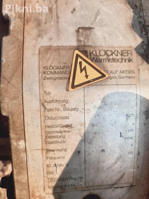 Profesionalni gorionik na naftu ložulje Klöckner (kompletan sa svim dijelovima)  peći grijanje 5