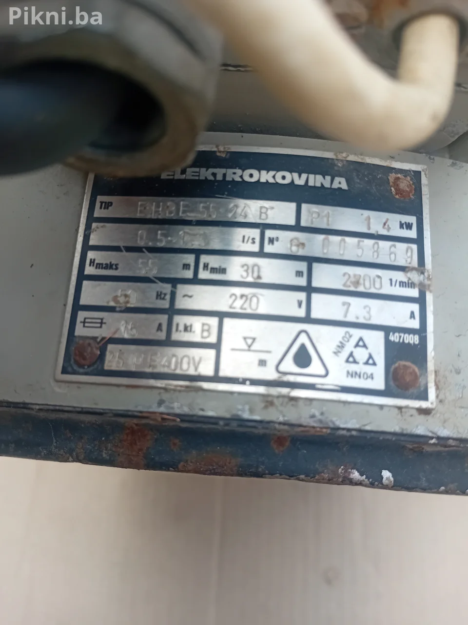 Elektrokovina pumpa za vodu 1.4 kW - EHBE 55-24 B (Iz Njemacke)