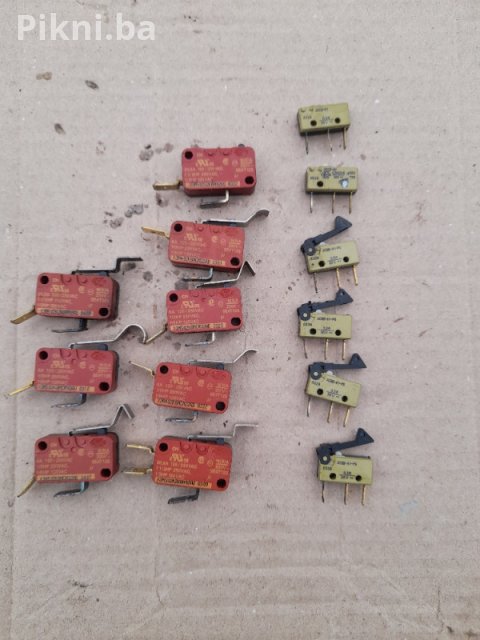 VELIKI SET: 14x Mikroprekidača (Micro Switches) - 6A/250V i 0.3A/ 5 KM 1