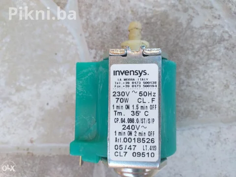 Solenoid Pumpa INVENSYS za vodu italy magnetna 70w 5