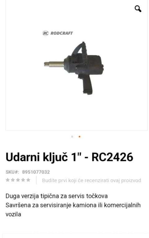Profesionalni kamionski udarni pištolj 1" Rodcraft RC2426 3